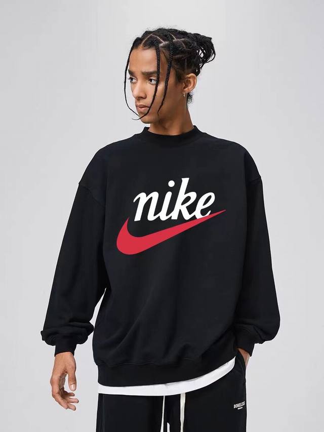 Nike classic hook loose casual versatile couple round neck sweatshirt unisex cou