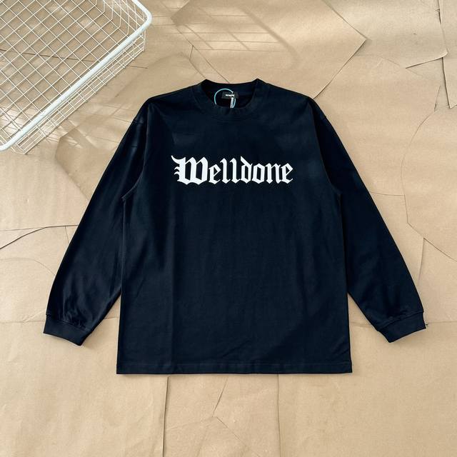 Welldone celebrity Xu Haiqiao's same style simple Sanskrit logo letter print lon