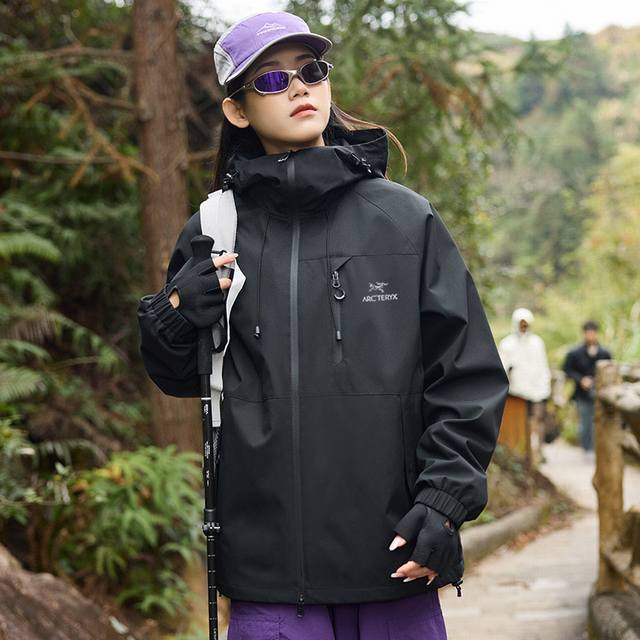 Arc'teryx Japanese-style outdoor diagonal zipper mountaineering jacket, unisex