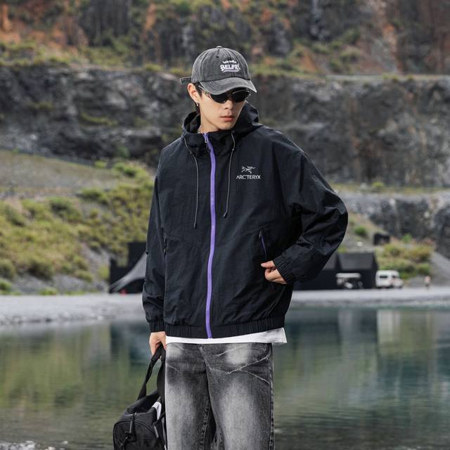 Arc'teryx Japanese-style outdoor diagonal zipper mountaineering jacket, unisex s