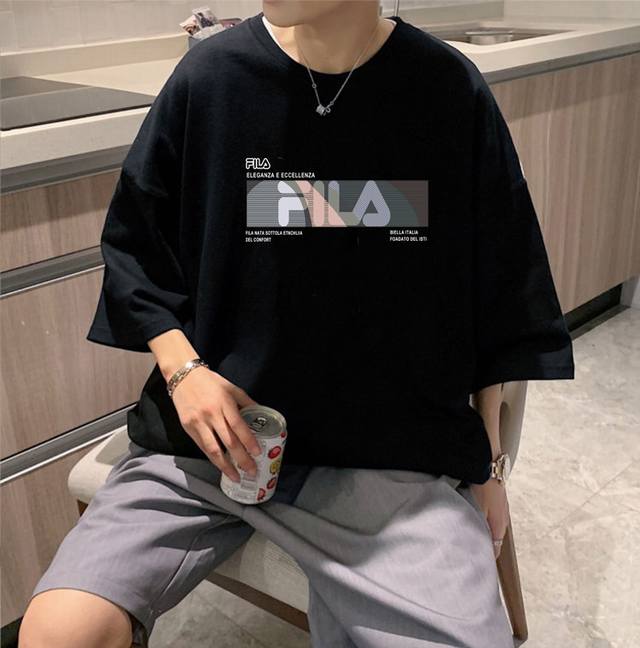 Fila T-shirt, limited edition printed short-sleeved T-shirt on the official coun