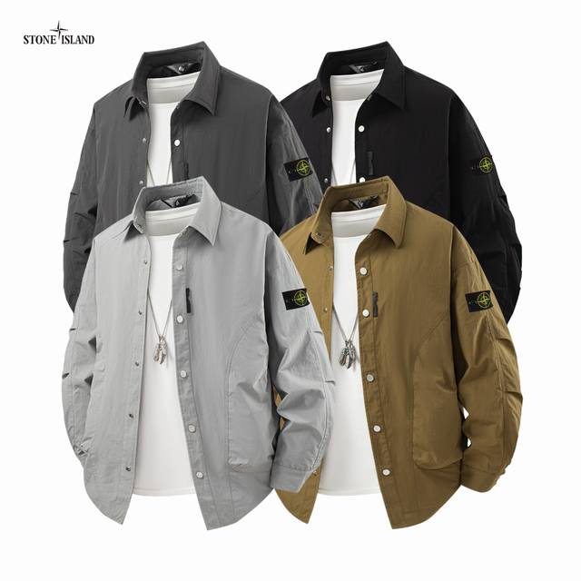 New arrivalStone Island 2025 Autumn and Winter Hong Kong Style Outdoor Leisure L