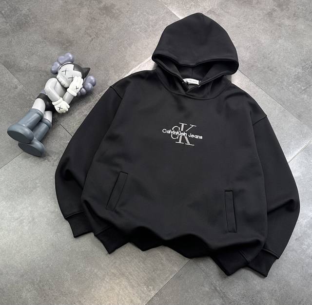 Trendy brand Calvin Klein Jeans Ck small logo letter hooded sweatshirtFollow the