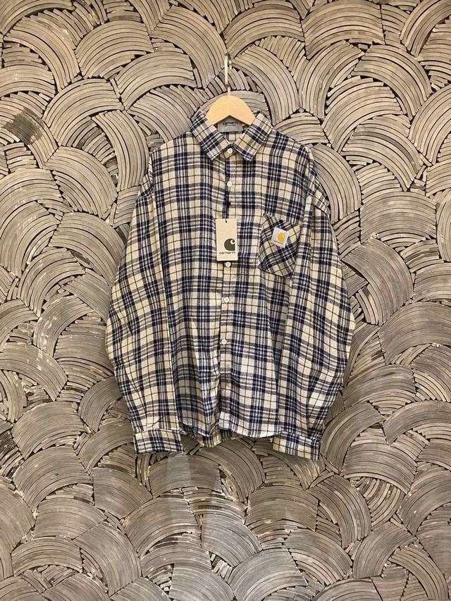Carhartt Carhartt solid quality low saturation gray high-end plaid embroidered l