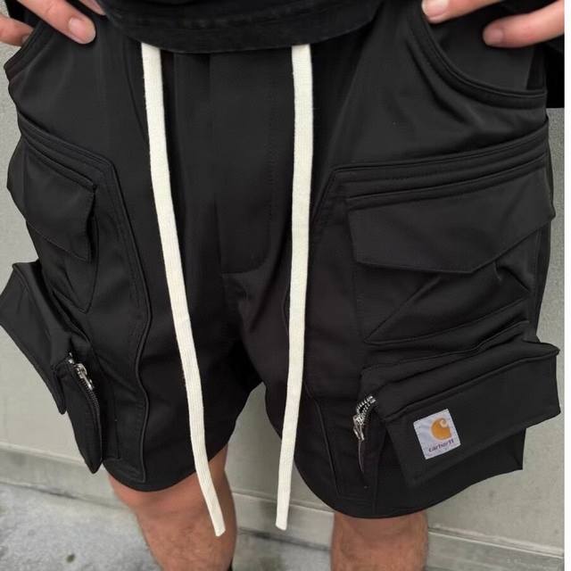 Carhartt high-quality black warrior embroidered logo multi-pocket functional wor