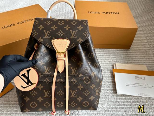 with box replica size: 30 23cm L home Montsouris old flower backpack very conve