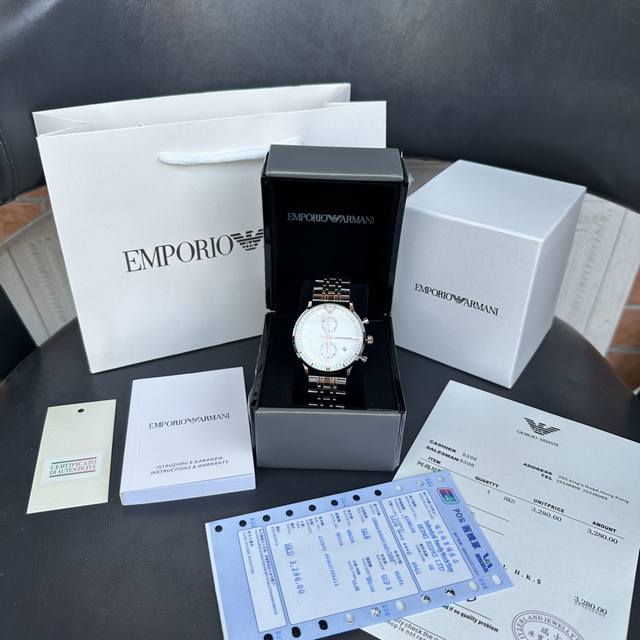 Emporio Armani Ar1984 Giorgio Armani five-hand multi-function chronograph watch,