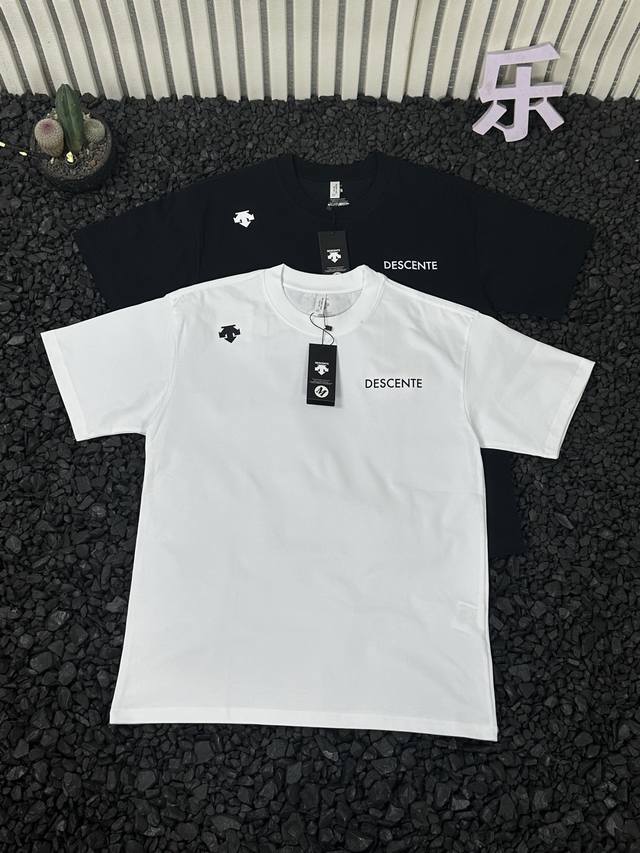 New sizes S to 3Xl Descente classic basic style couple short-sleeved T-shirt wi