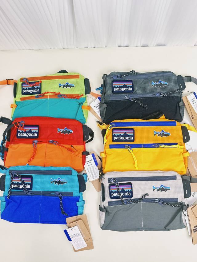 More detailed pictures] Patagonia outdoor patchwork contrasting color flying fis