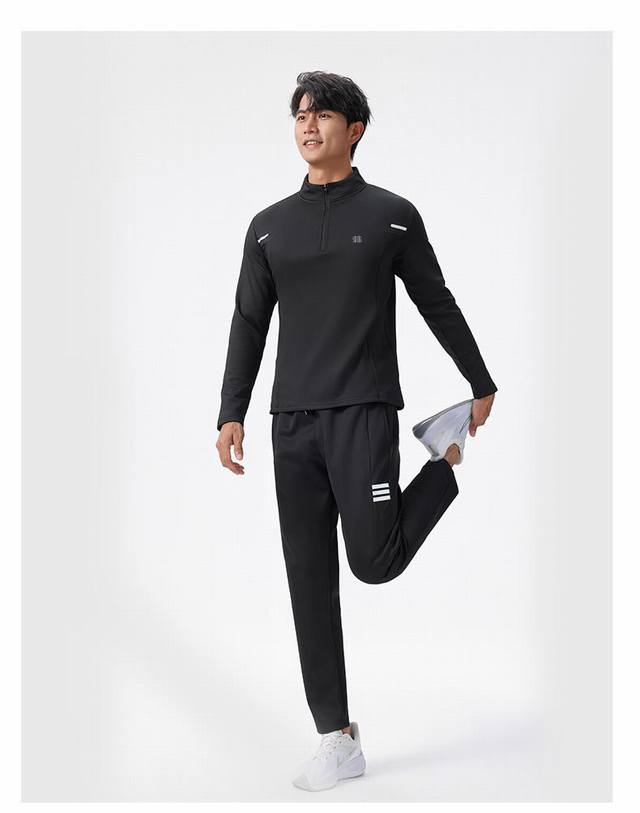 Kelon's new outdoor sports casual long-sleeved T-shirt with half-zip, fitness t