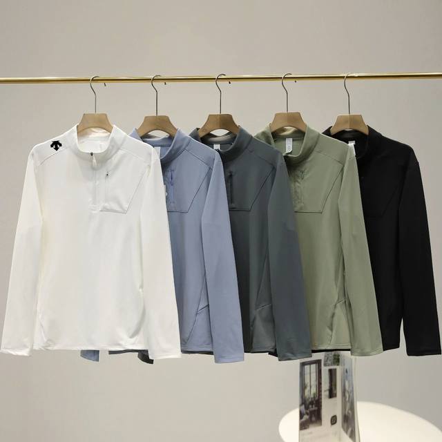 Descente 25 Autumn Sweatshirt Zipper Long Sleeve Bottoming Shirt Casual Series U