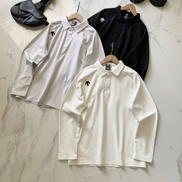 Descentegolf Descente Golf Men's Pro Series Simple Long-Sleeved Polo Shirt New A