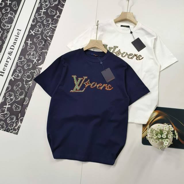 Sizes Xs-L Popular Louis Vuitton 2025 Ss Home Lv New Heavy Sequin Embroidery Sho