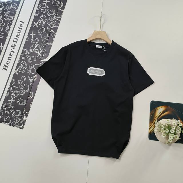 Sizes Xs-L Popular item Dior 2025 Ss Couture blade embroidered short-sleeved T-s