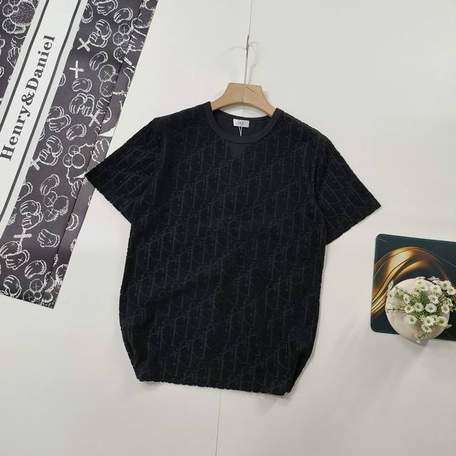 Size Xs-L Featured Dior 2025 Ss Cd letter jacquard embroidery short-sleeved T-sh