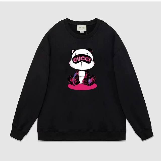 For Gucci's new autumn cartoon bear print round neck sweatshirt . The fabric i
