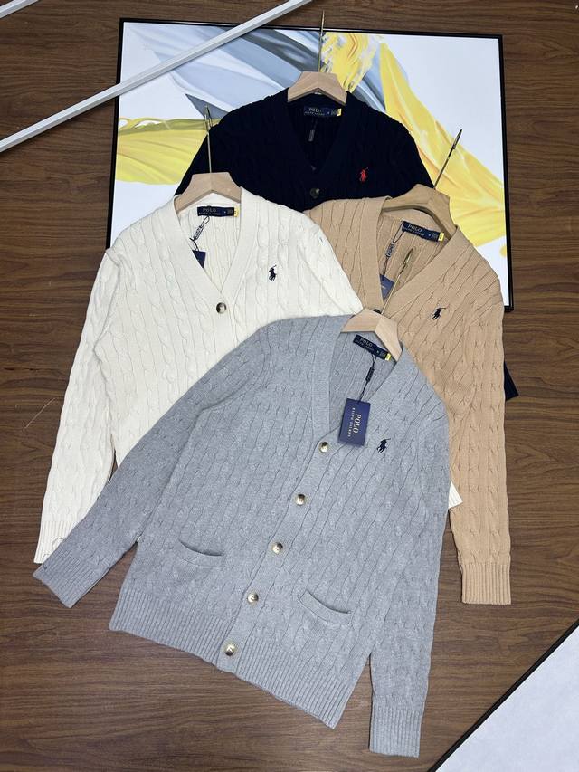 Four-color knitted cardigan for couples, unisex! Ralph Lauren, a Ralph Lauren k