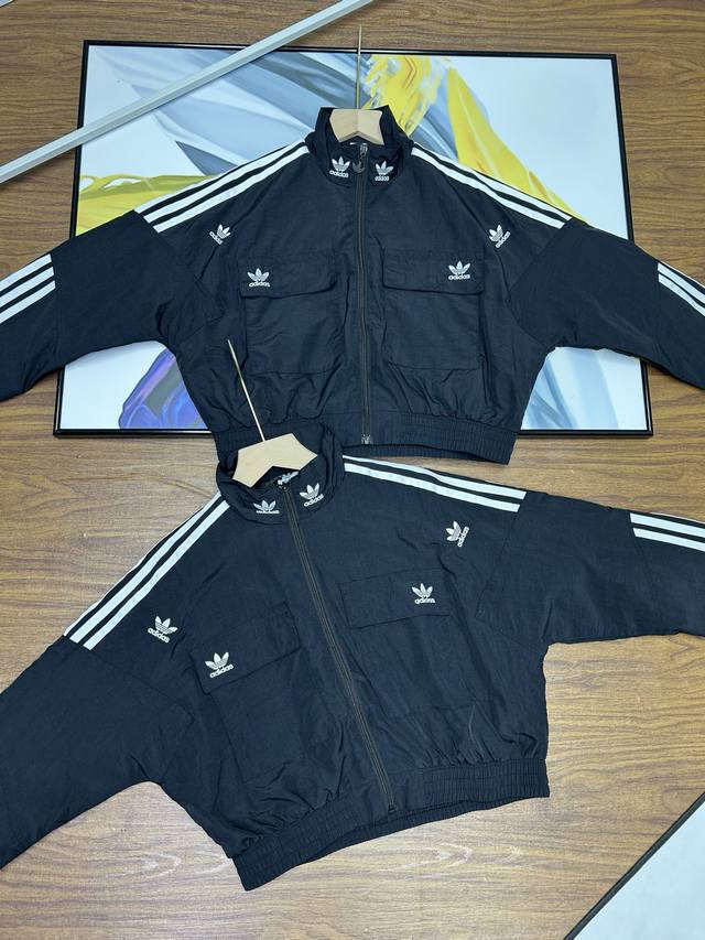 Adidas women's short jacket Adidas Adidas embroidered short zipper cardigan jack