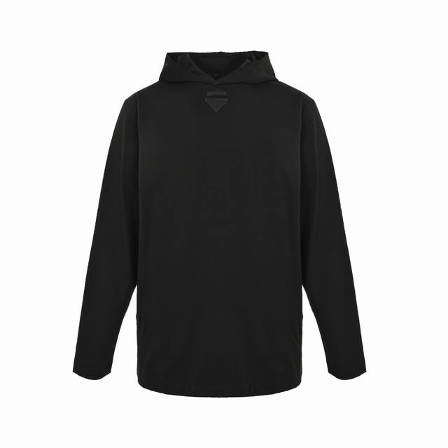 Prada Loose Fit Cotton Hoodie with Collar Logo. Original design purchased for H