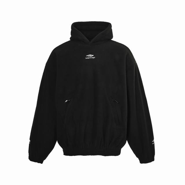 Balenciaga 24Fw Teddy Velvet Ski Embroidered Hooded SweatshirtCounter 30940 yuan