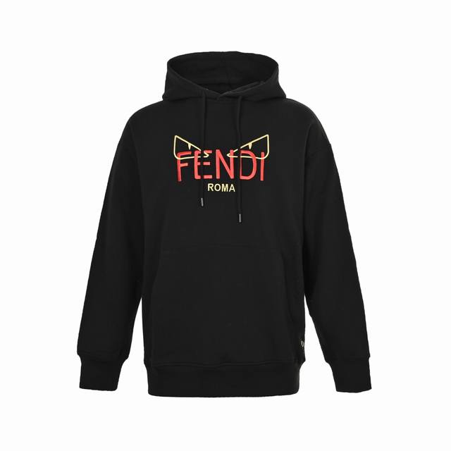 Fendi Fendi Monster Eyes Embroidered Logo Hoodie Celebrities Zhang Ruoyun and Xu