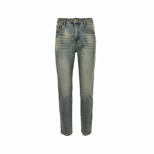 Louisvuitton 25Ss Seagrass Jeans with Lvlogo on Back Pockets The most amazing je