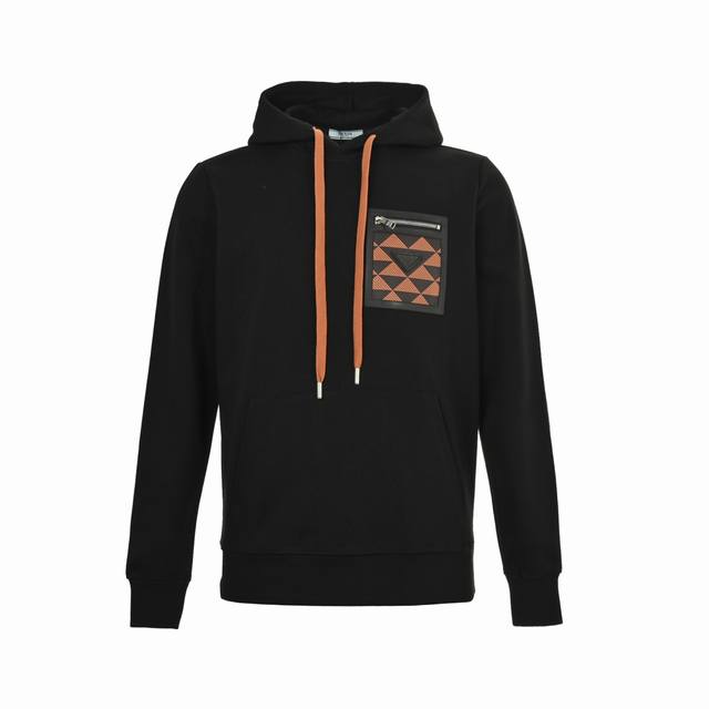 prada 25Fw triangular zipper fake pocket hooded sweatshirtPrada's new sweatshirt