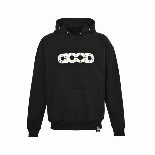 Good Brand 25Ss Candy Colored Diamond Gem Hoodie Fabric: Made of 500g ultra-high