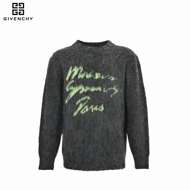 Givenchy 24Fw Gvc signature mohair sweater We use customized high-proportion lon