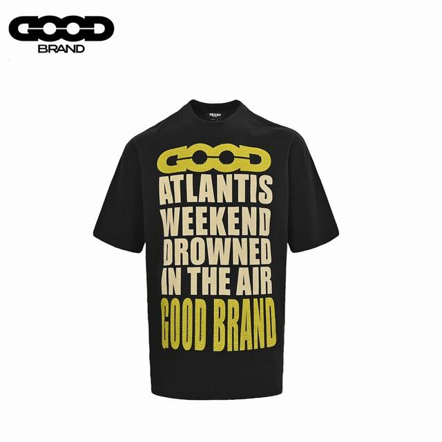 Goodbrand 25Ss hot-dye rhinestone letter print logo short-sleeved shirtMade of c