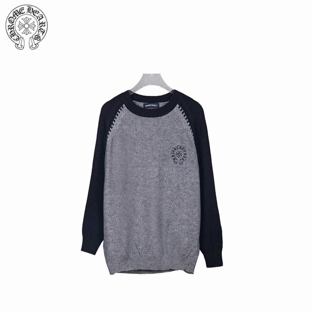 Chrome Hearts 25Ss Horseshoe Cross Embroidered Raglan Sweater This contrast-colo