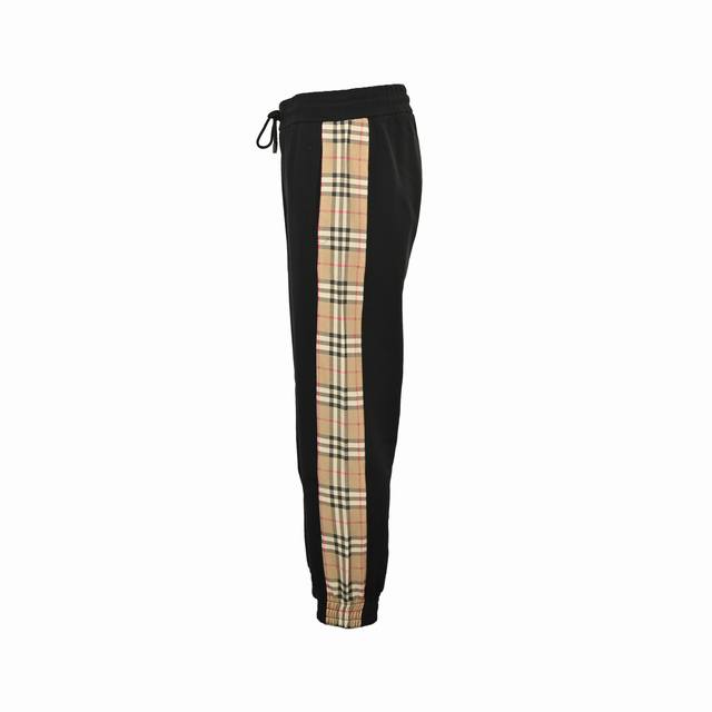 Burberry classic side plaid ribbon trousers Pure cotton high-quality fabric, spe