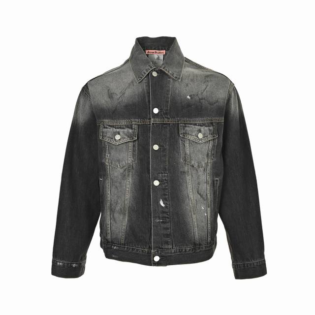 Acne Studios 25Fw Washed Ink-Splattered Denim Jacket . Made from imported, high