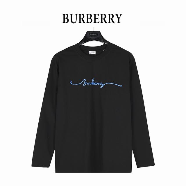 Burberry 25Fw Chest Signature Logo Embroidered Long-Sleeved T-Shirt25 Early Fall