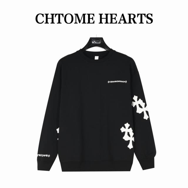 Chrome Hearts 25Fw Leather Cross Patch Embroidered Crewneck SweatshirtCh24 Fall/