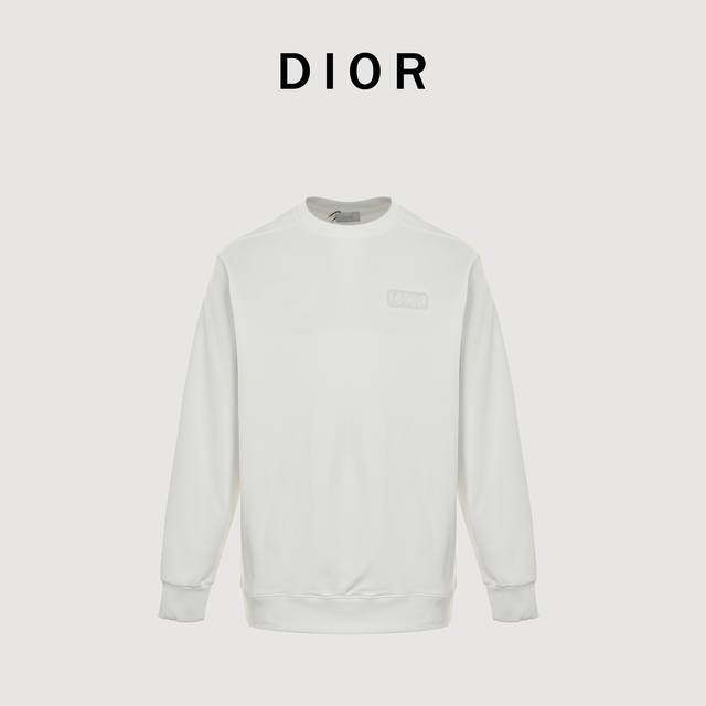 Dior Dior embroidered square letter round neck sweatshirtThe fabric is made of 4