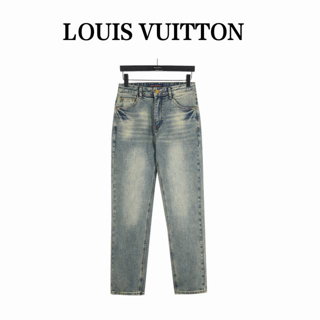 Louisvuitton 25Ss Seagrass Denim Pants with Lvlogo on Back Pockets The most amaz