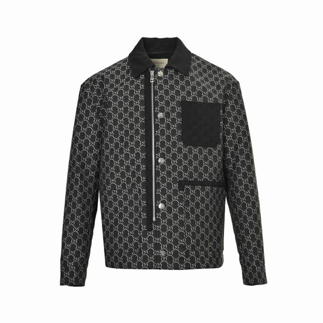 Gucci Double G all-over print canvas pocket lapel jacketRarely available through