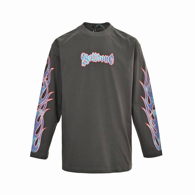 Sm: We11 Done 25Ss Flame Letter Logo Long Sleeve T-shirtPurchase original patter