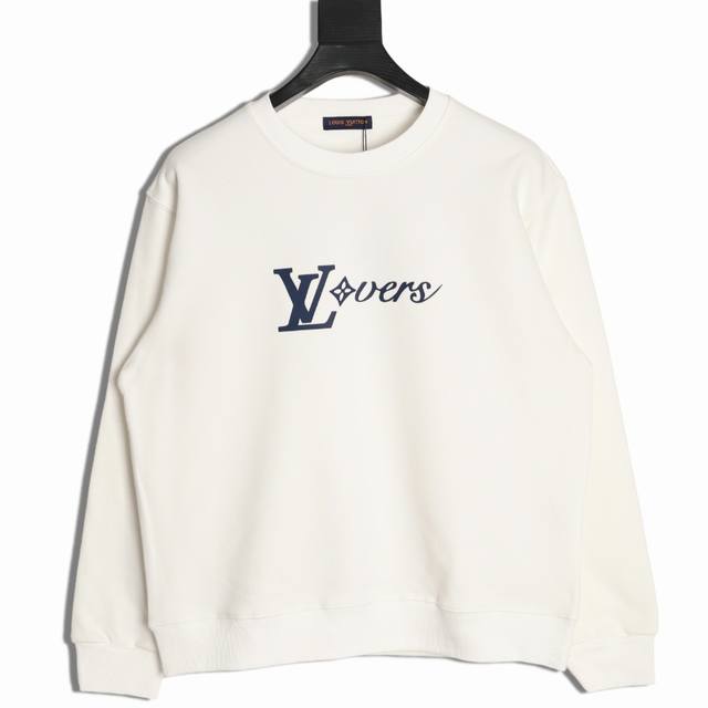 Louis Vuitton Lv 25Fw silicone Pharrell round neck sweatshirt 480G high-grade co