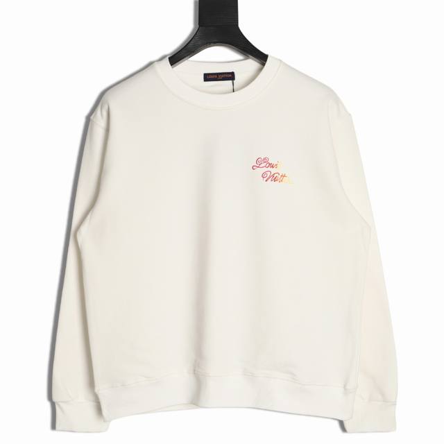 Louis Vuitton Lv 25Fw colorblock lettering crewneck sweatshirt 480G premium comb