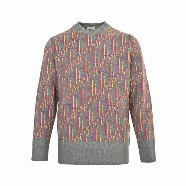 Dior 25Fw all-over monogram jacquard crewneck sweater . Purchased at 11,087. Ma