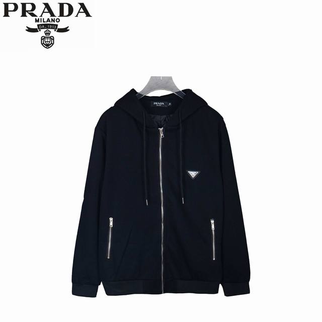 prada 25Ss Logo Rivet Letter Jacket . Made with custom-dyed terry cotton, this j