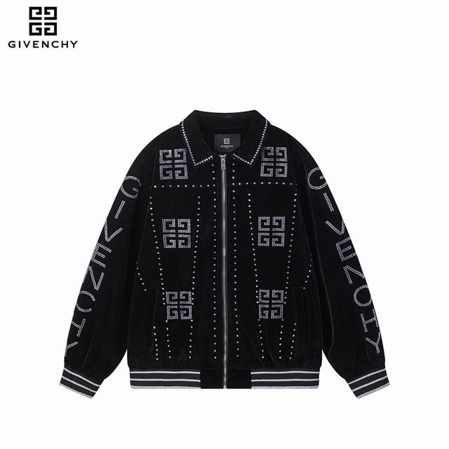 Givenchy 25Ss rhinestone checkered baseball jacket. . Imported, fully rhineston