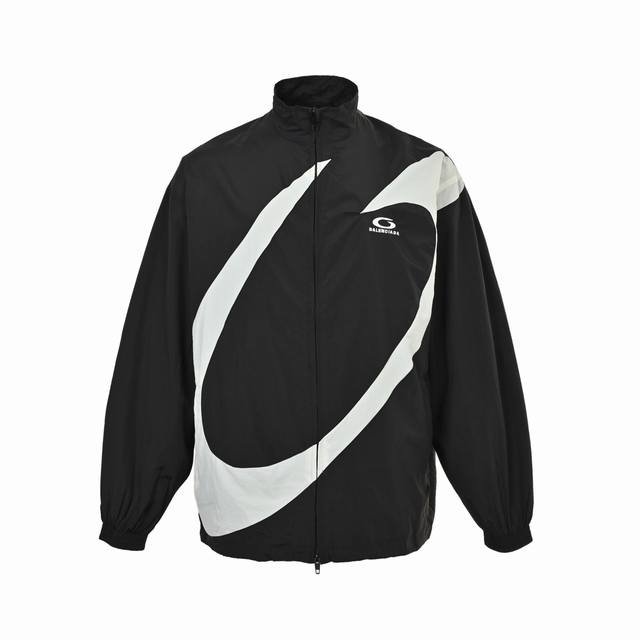 Balenciaga 25Fw Large Half-Ring Splicing Black and White JacketA must-have item