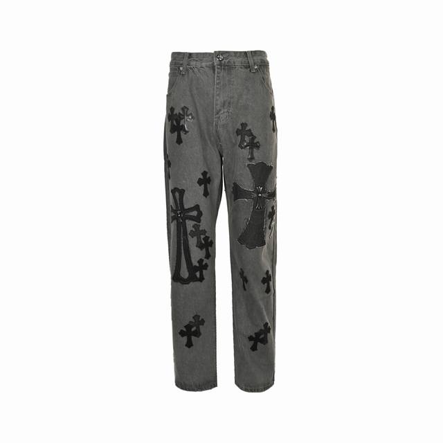 Chrome Hearts Chrome Hearts City Limited Edition Metal Cross Leather Jeans Come