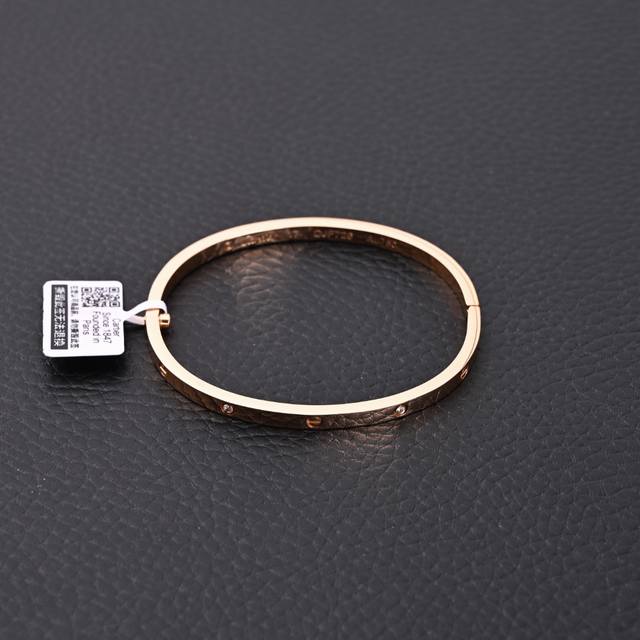 Cartier Love series diamond classic bracelet narrow comes with full packaging, 4