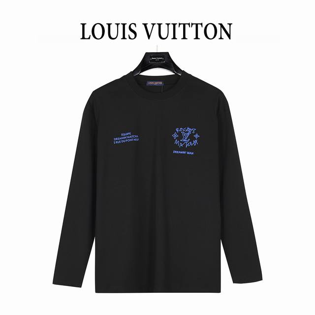Louis Vuitton 25Fw Dreamer Graffiti Slogan Print Long-Sleeved T-shirt. This coll