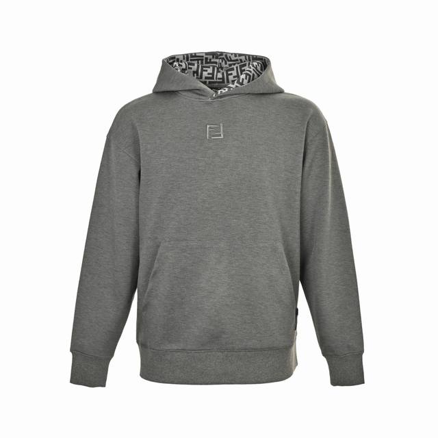 Fendi 25Fw Ff embroidered space cotton hooded sweatshirtMade of 480g double-laye