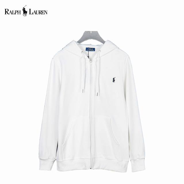 Ralph Lauren 24Fw Basic Pony Embroidered Zipper Sweatshirt JacketUnisex 380g Cot